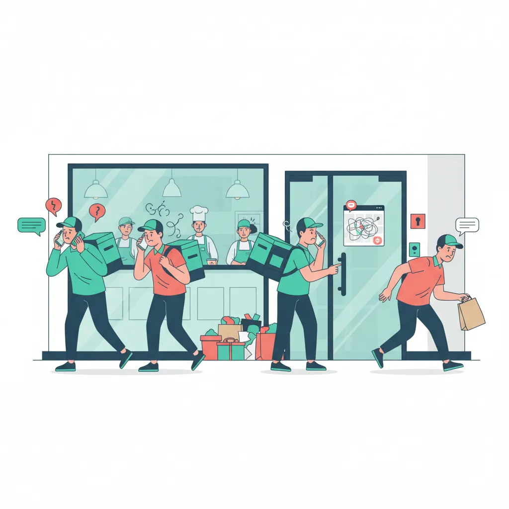 Equipo de un restaurante revisando su operación de delivery