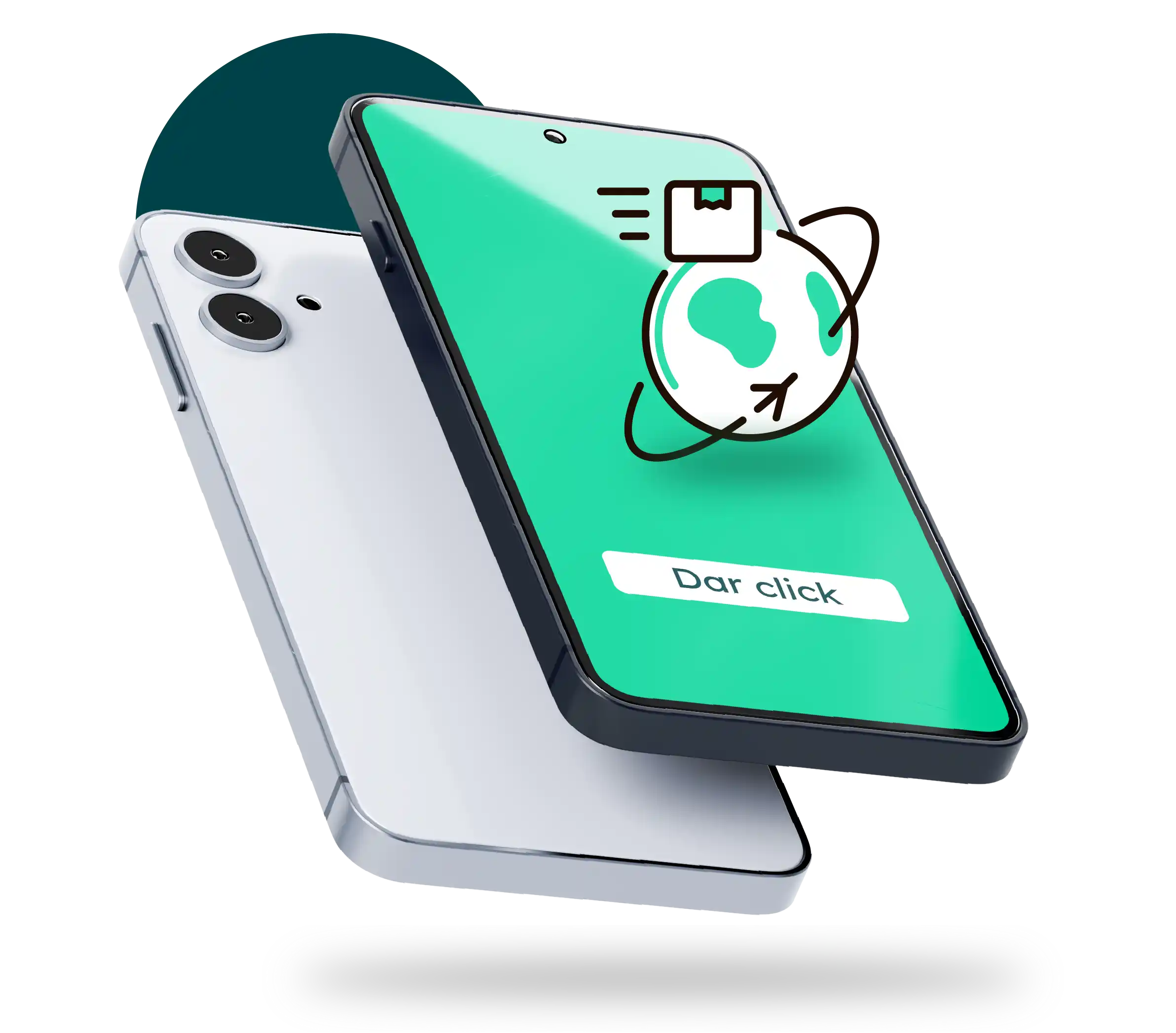 App de delivery en un teléfono